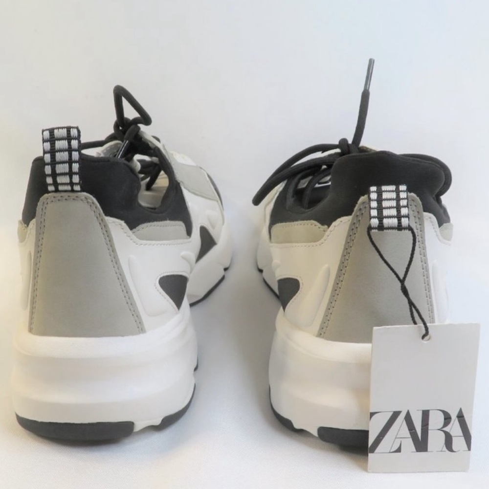 New Zara Sneakers Shoe with Zip Detail on side Sz 11 EU 44 - Picture 11 of 11